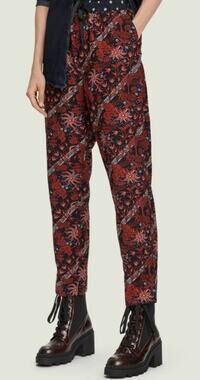 New Anthropologie Scotch & Soda Hanley Trousers $125 SMALL Floral Elastic Waist